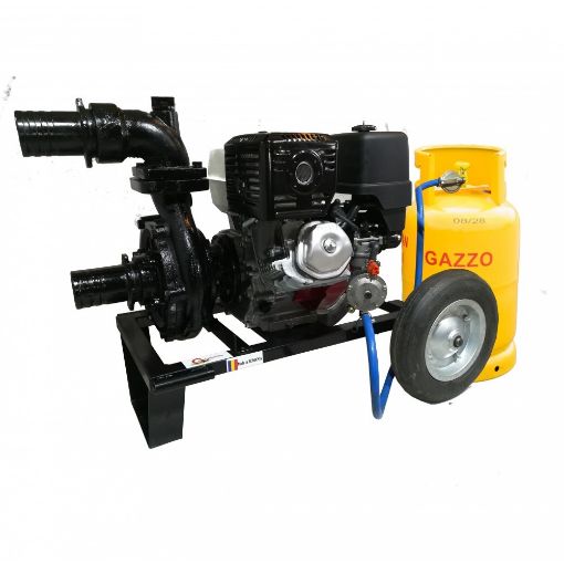Poza cu Motopompă de presiune 4” cu motor Honda și adaptare GPL – debit mare pentru sisteme de irigare