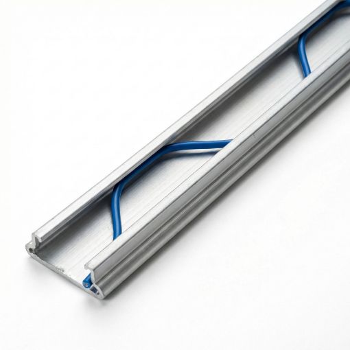 Poza cu Profil aluminiu cu sârmă plastifiată 2.4m – prindere folie pentru solar și seră