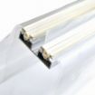 Poza cu Profil dublu aluminiu pentru folie dublă GEO 1m – fixare premium pentru 2 până la 4 folii
