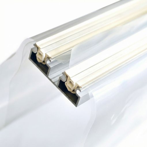 Poza cu Profil dublu aluminiu pentru folie dublă GEO 1m – fixare premium pentru 2 până la 4 folii