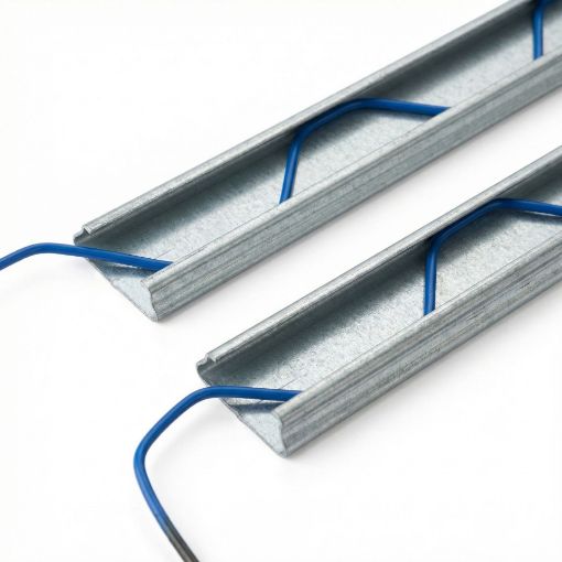 Poza cu Profil metalic galvanizat cu sârmă plastifiată GEO – fixare folie pentru solarii și sere 2.4m